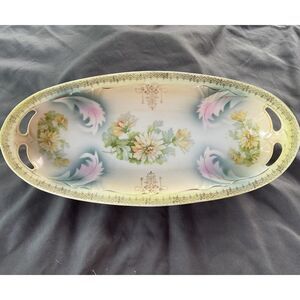 Antique PK Silesia Porcelain Serving Dish Platter